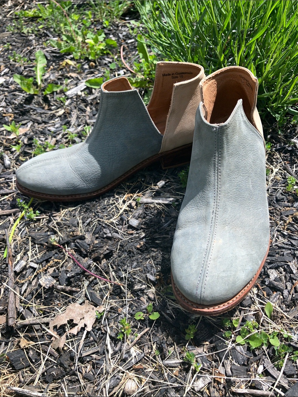 The Root Collective Blythe Two-Tone Leather Ankle Boots